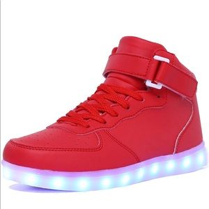 Clor kids boys&girls high top led light upsneakers
